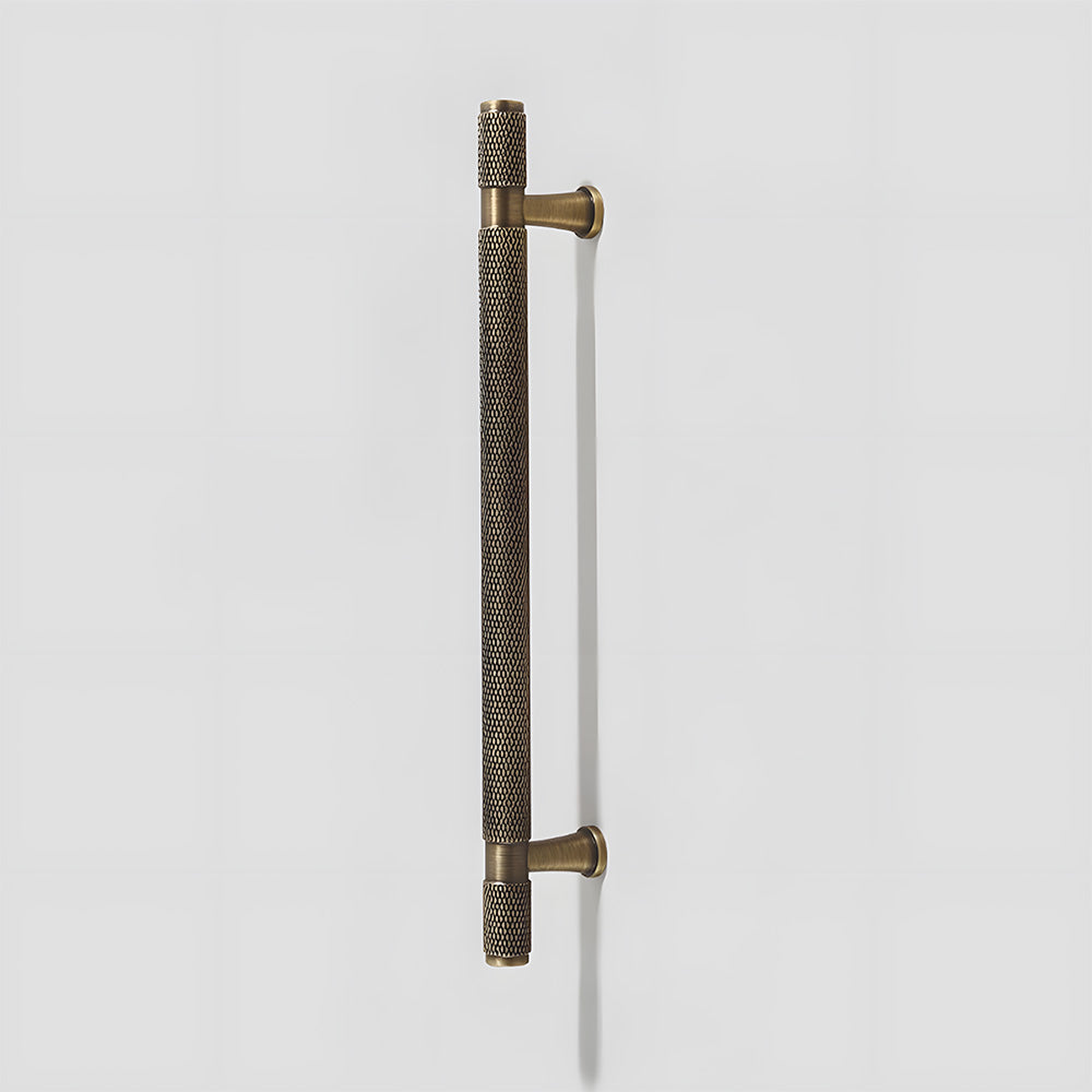 Solid Brass Gold Knurled Cupboard Bar Handles