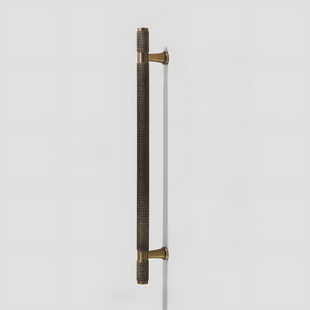 Solid Brass Gold Knurled Cupboard Bar Handles