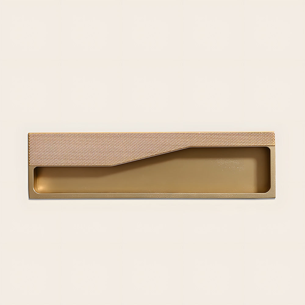 Modern Knurled Recessed Flush Pull Handles for Kitchen Cupboards & Drawers