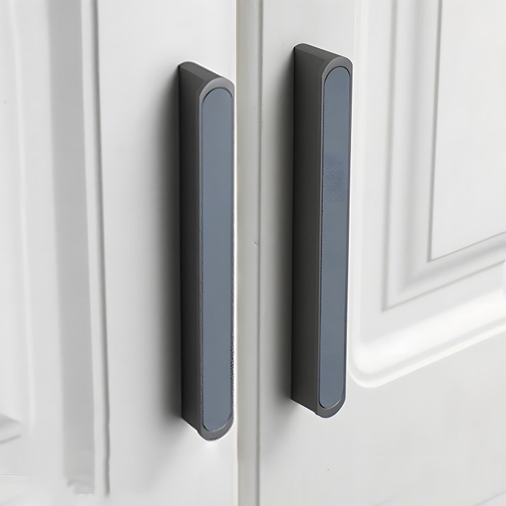 Modern Two-tone Leather Dresser Drawer Pulls