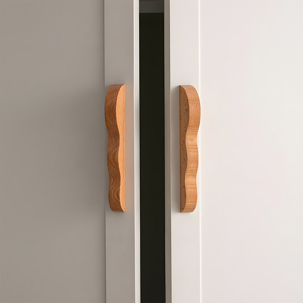 Unique Handmade Wavy Natural Wood Cabinet Handles