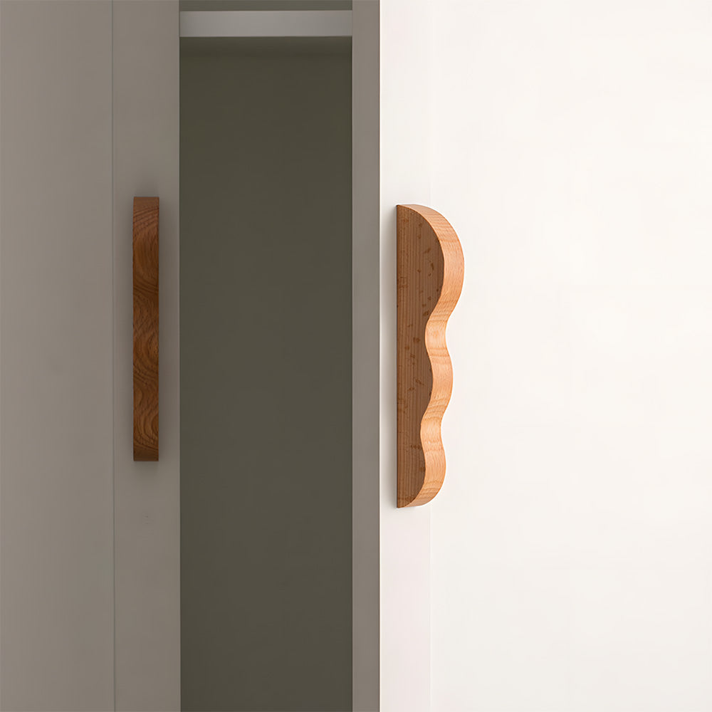Unique Handmade Wavy Natural Wood Cabinet Handles