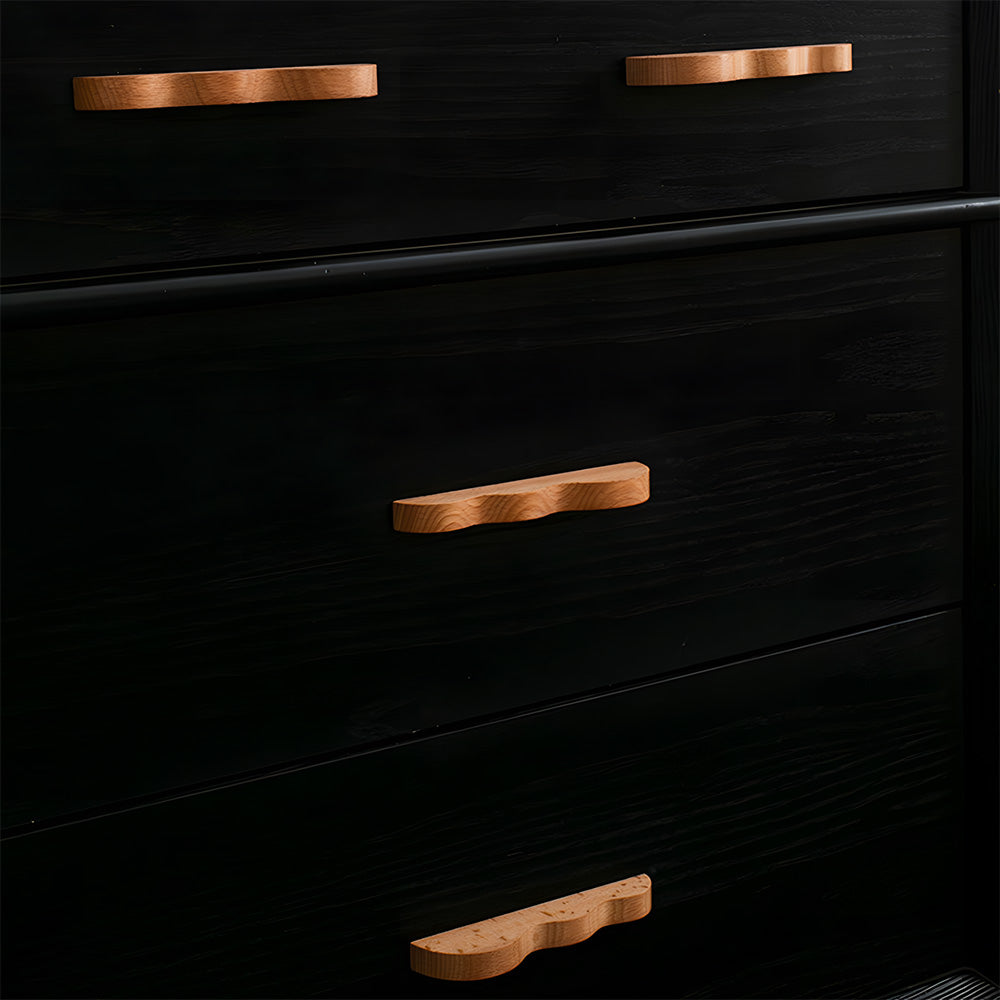 Unique Handmade Wavy Natural Wood Cabinet Handles