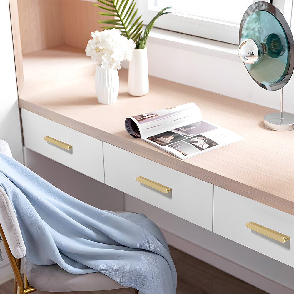 Simple Bronze Brass Cabinet Handles For Kitchen