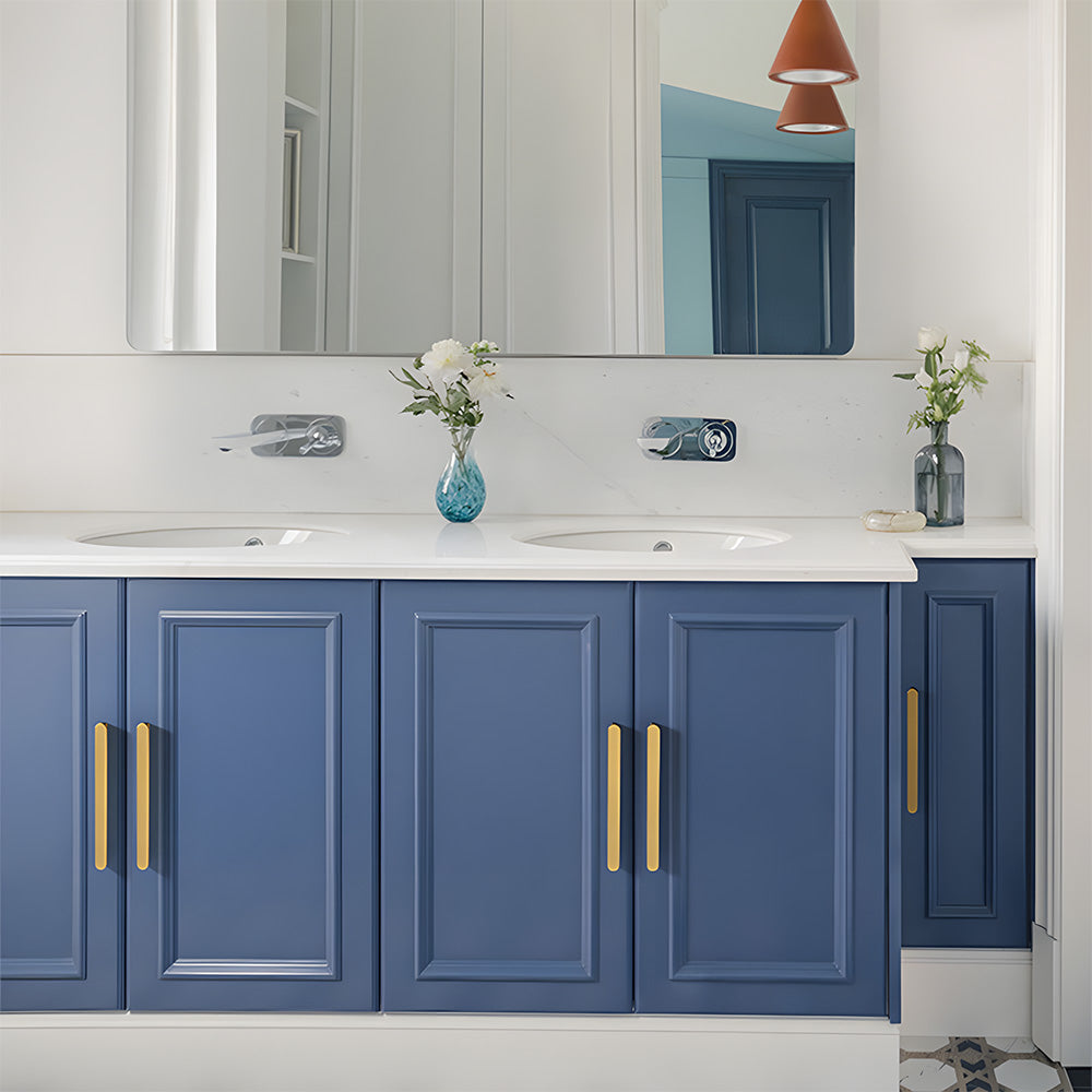 Simple Bronze Brass Cabinet Handles For Kitchen