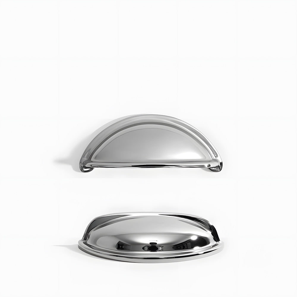 Vintage Solid Brass Shell Cup Pulls For Kitchen