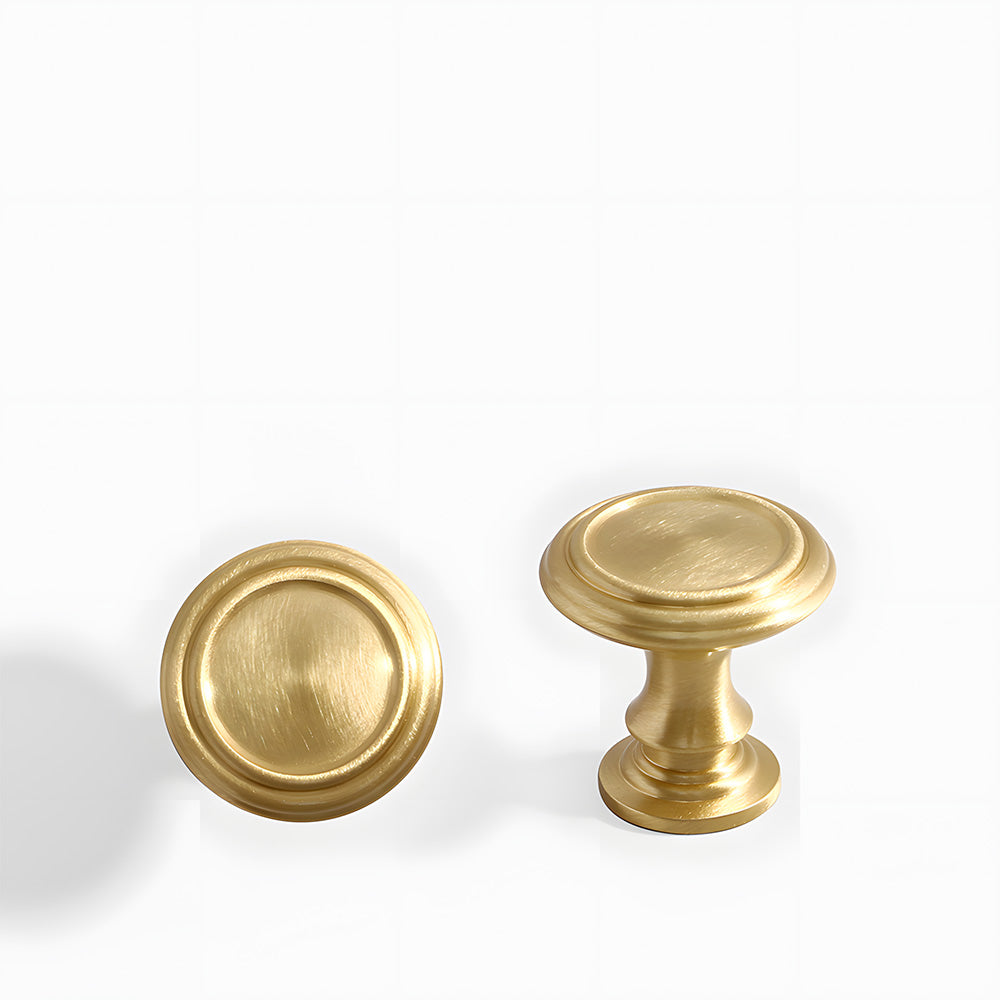 Vintage Solid Brass Shell Cup Pulls For Kitchen