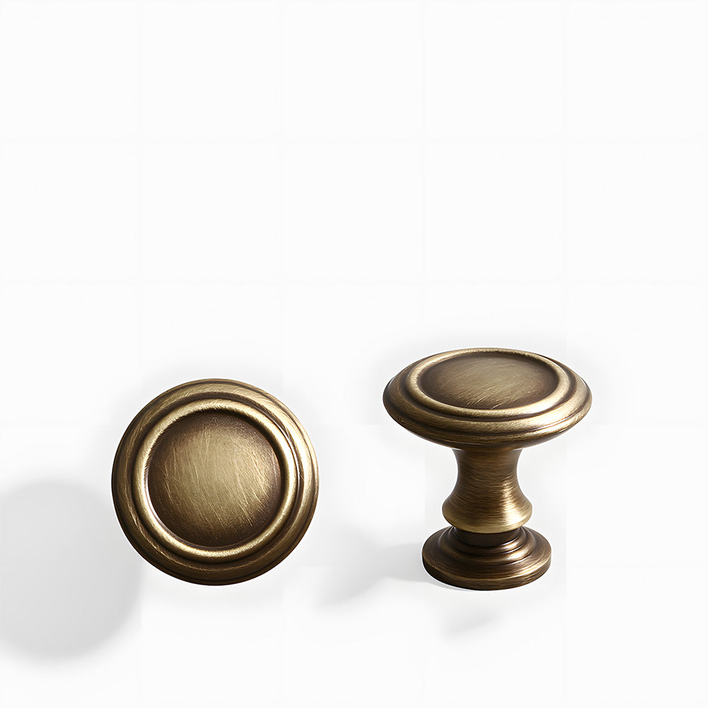 Vintage Solid Brass Shell Cup Pulls For Kitchen