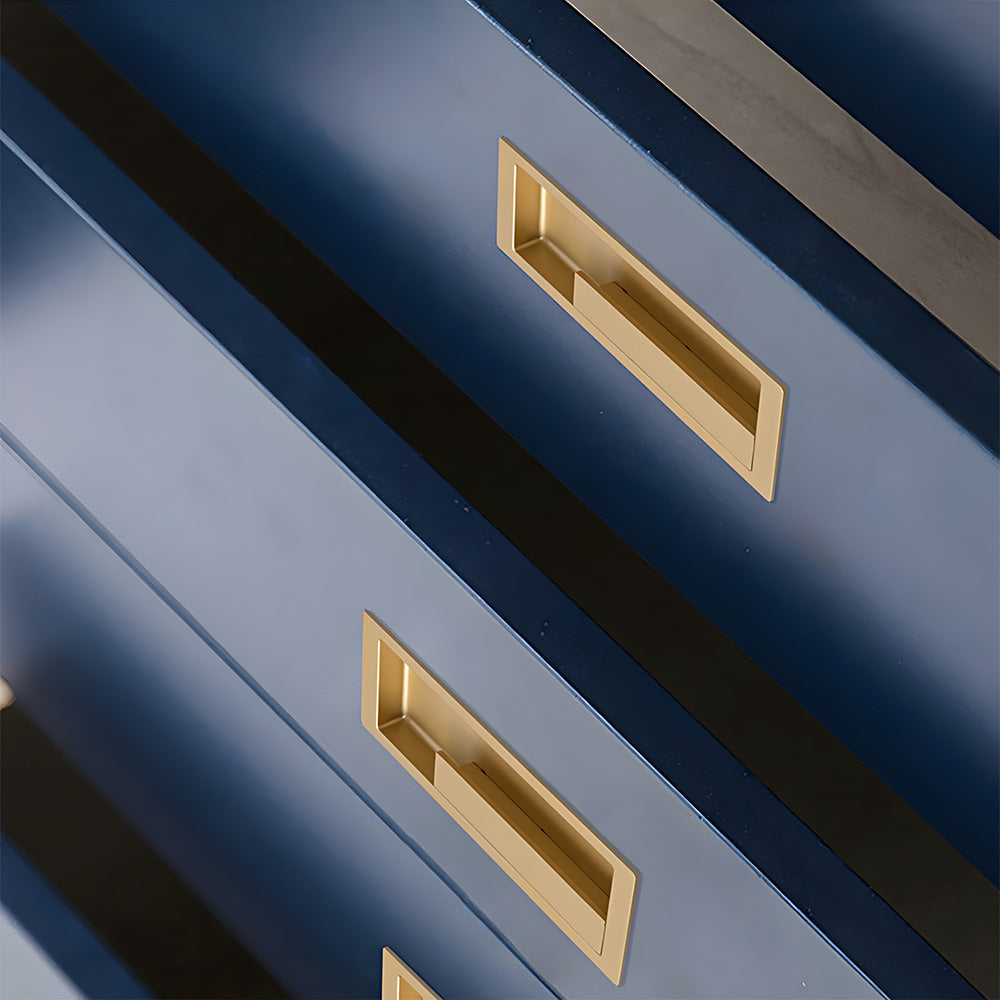 Zinc Alloy Recessed Sliding Door Handles Hidden Edge Pulls