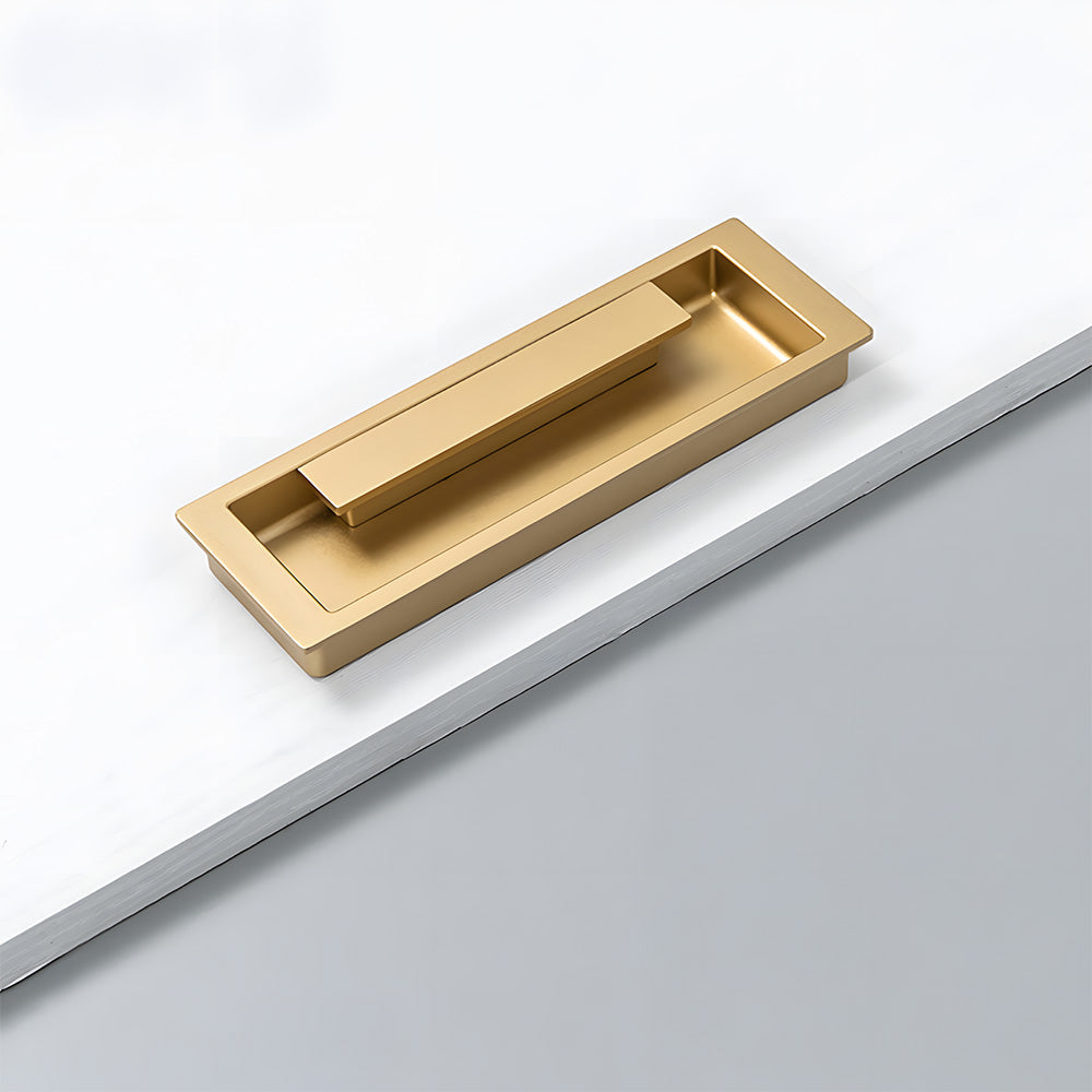 Zinc Alloy Recessed Sliding Door Handles Hidden Edge Pulls