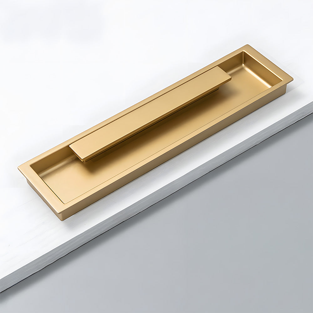 Zinc Alloy Recessed Sliding Door Handles Hidden Edge Pulls