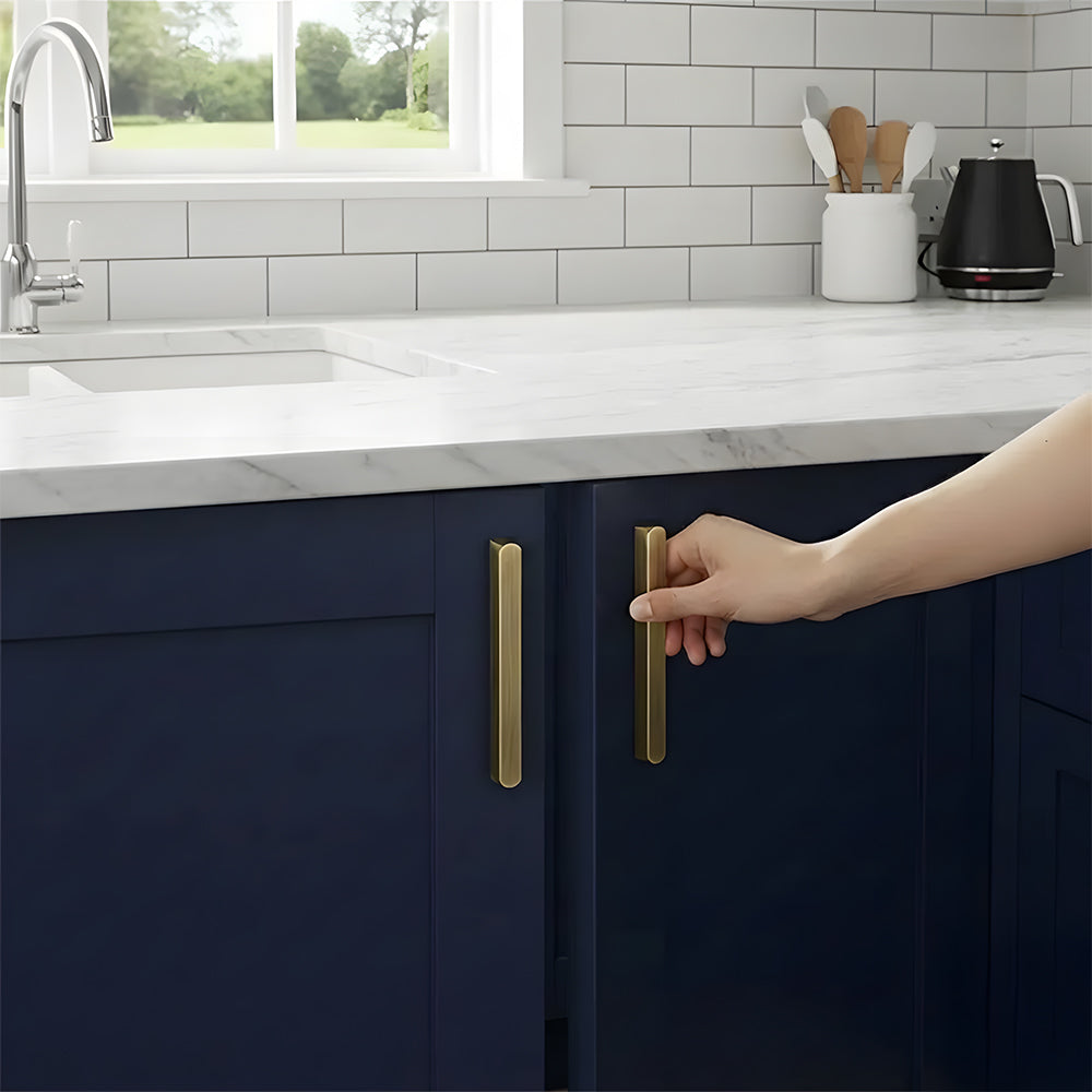 Simple Bronze Brass Cabinet Handles For Kitchen