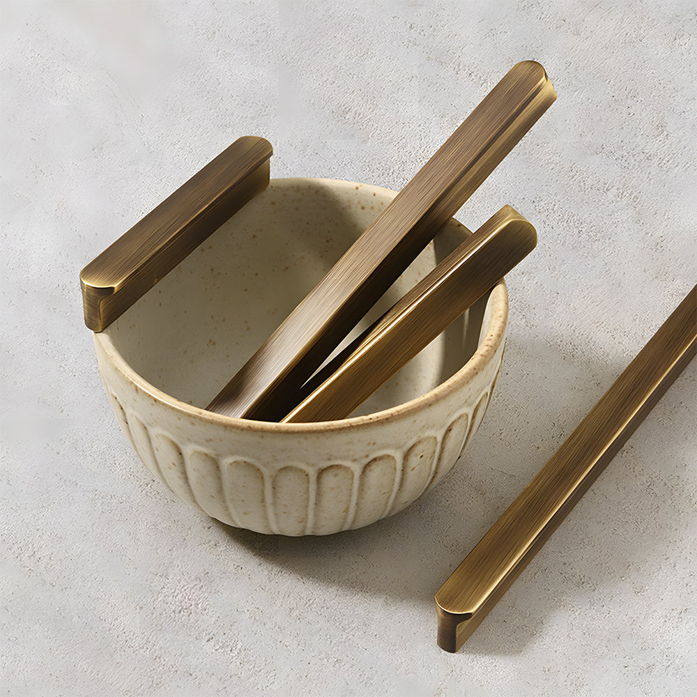 Simple Bronze Brass Cabinet Handles For Kitchen