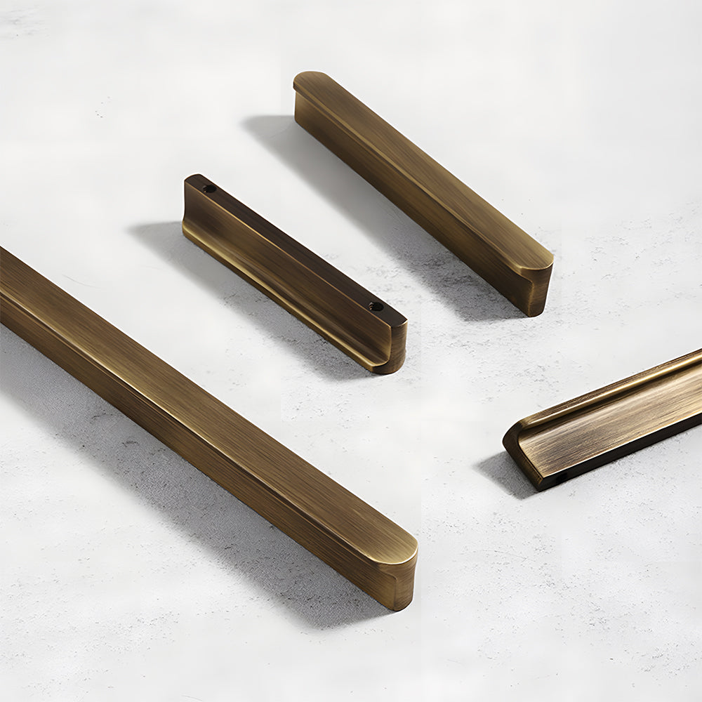 Simple Bronze Brass Cabinet Handles For Kitchen