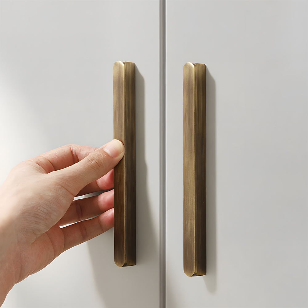 Simple Bronze Brass Cabinet Handles For Kitchen