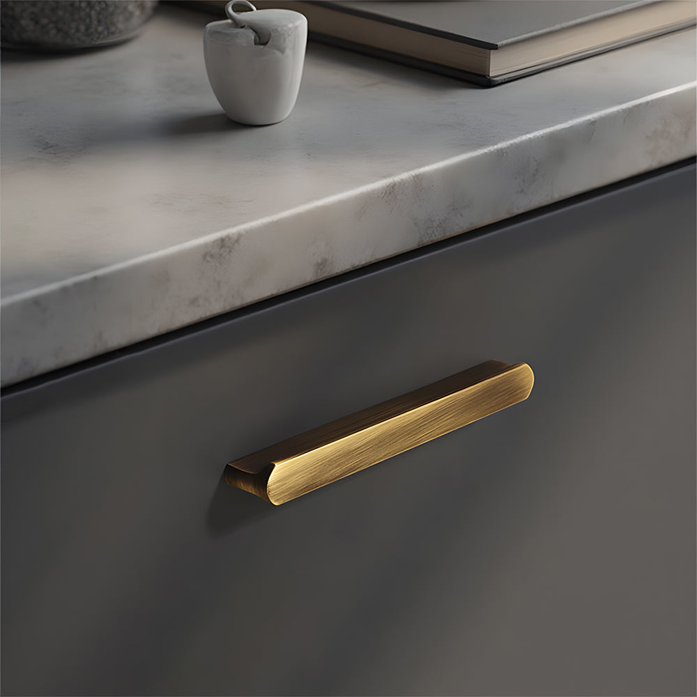 Simple Bronze Brass Cabinet Handles For Kitchen