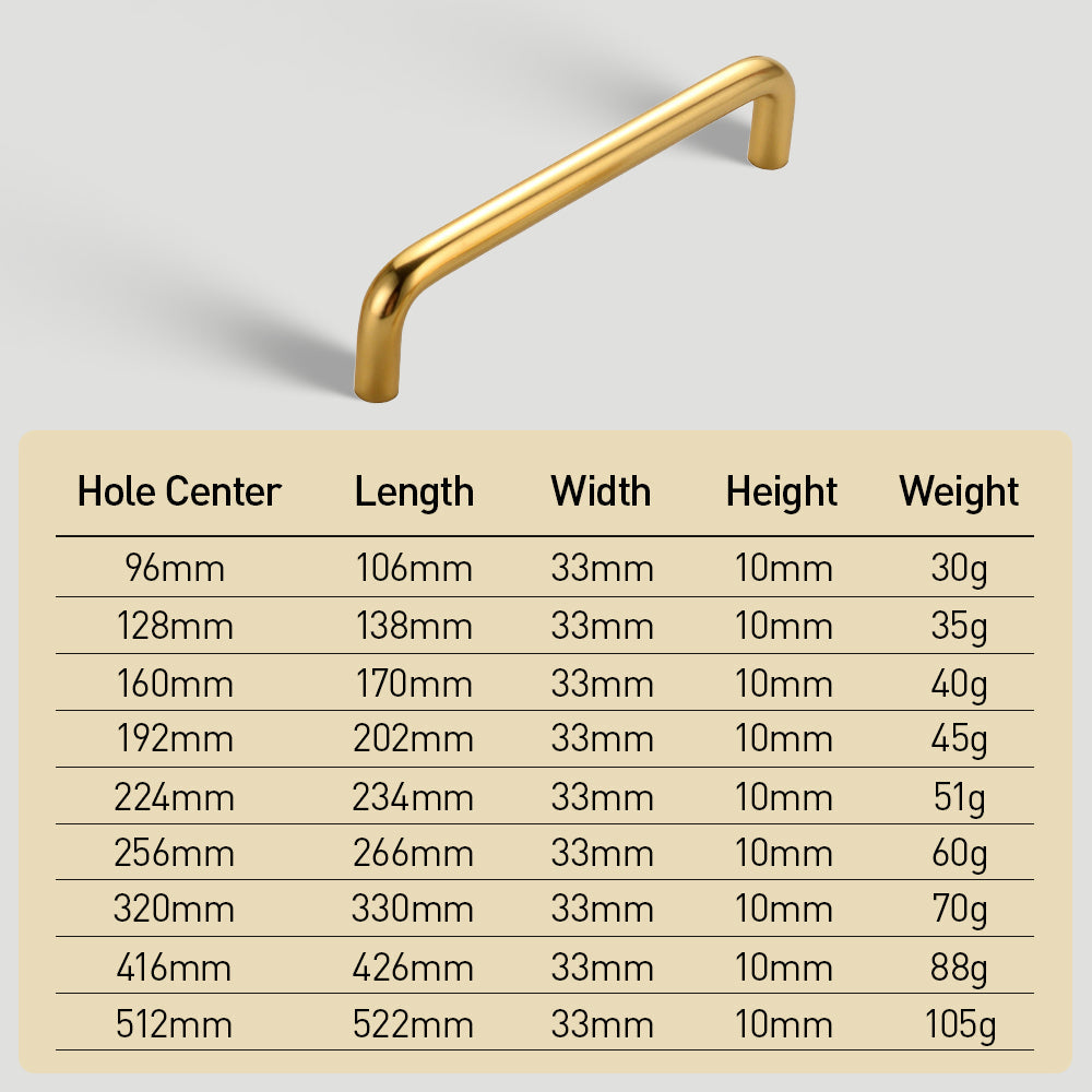 Simple Aluminum Alloy Round Arc Cabinet Handle