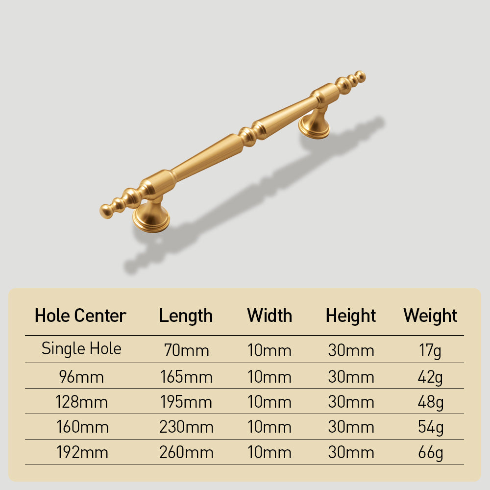 Elegant Sleek Gold Kitchen Cabinet Handle
