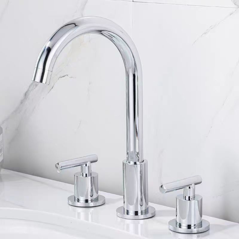 Brass Widespread 2-handle Sink Tap_Chrome