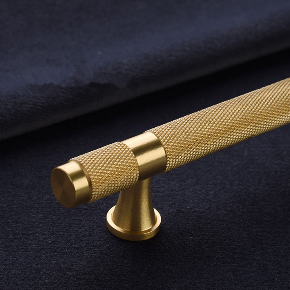 Solid Brass Knurled Cupboard Bar Handles
