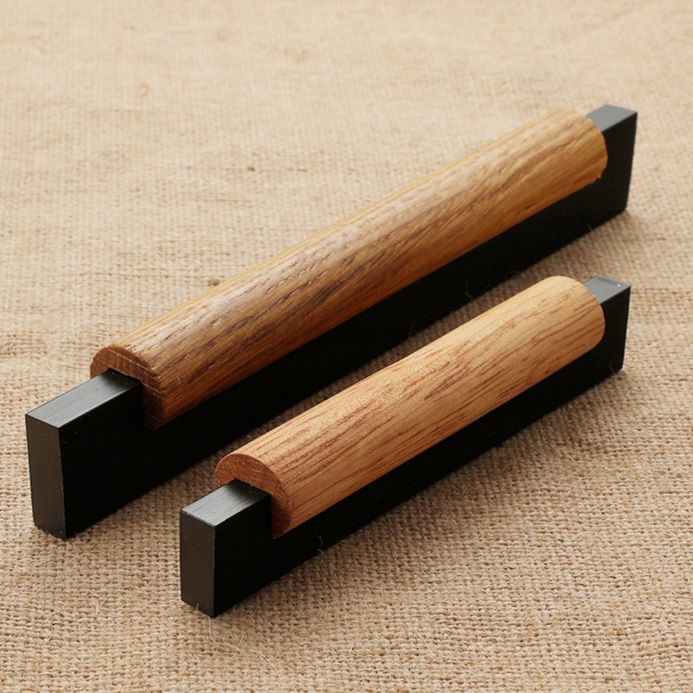 1 Pack Simple Wood Cabinet Kitchen Pull Handle