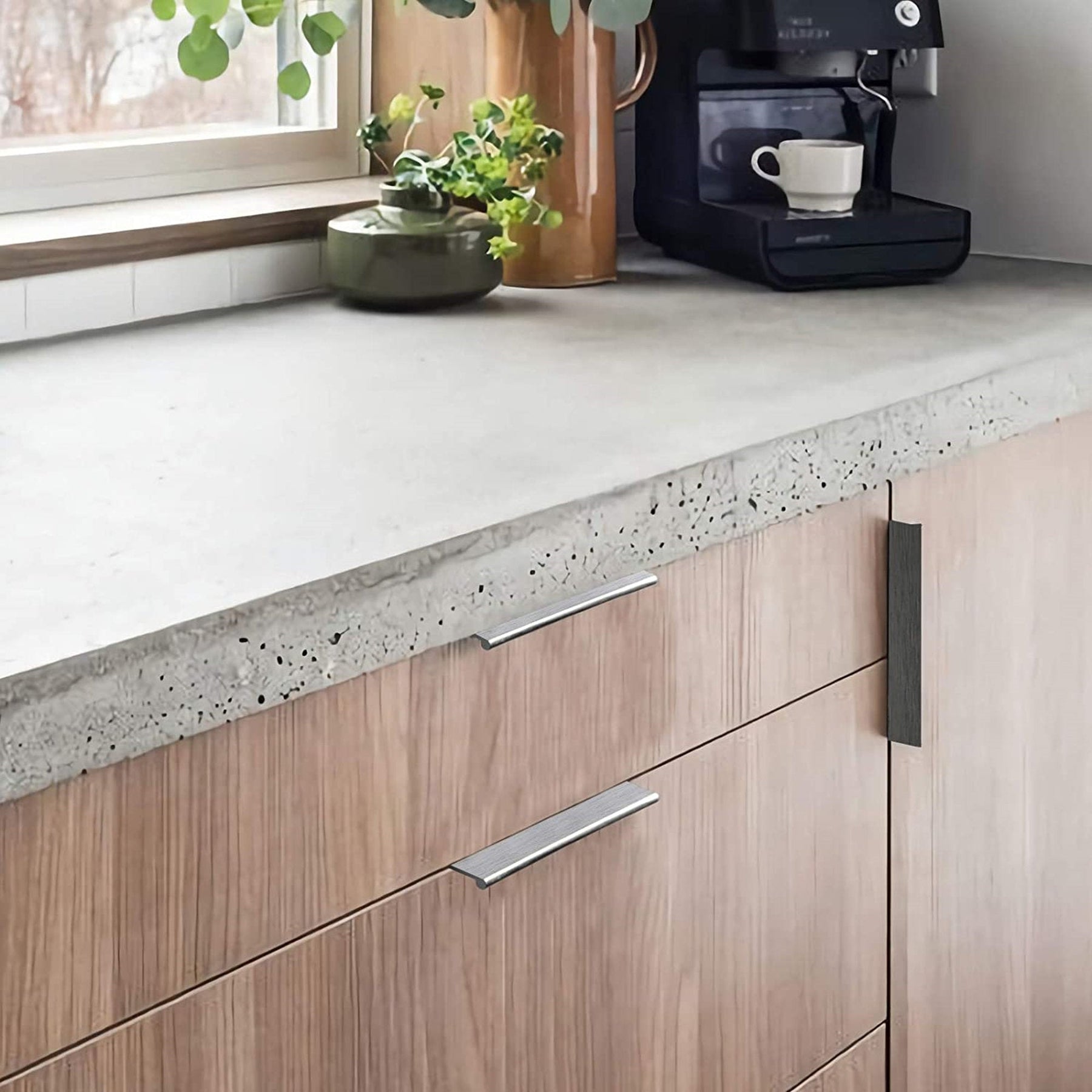 Aluminum Alloy Kitchen Drawer Edge Cabinet Handles