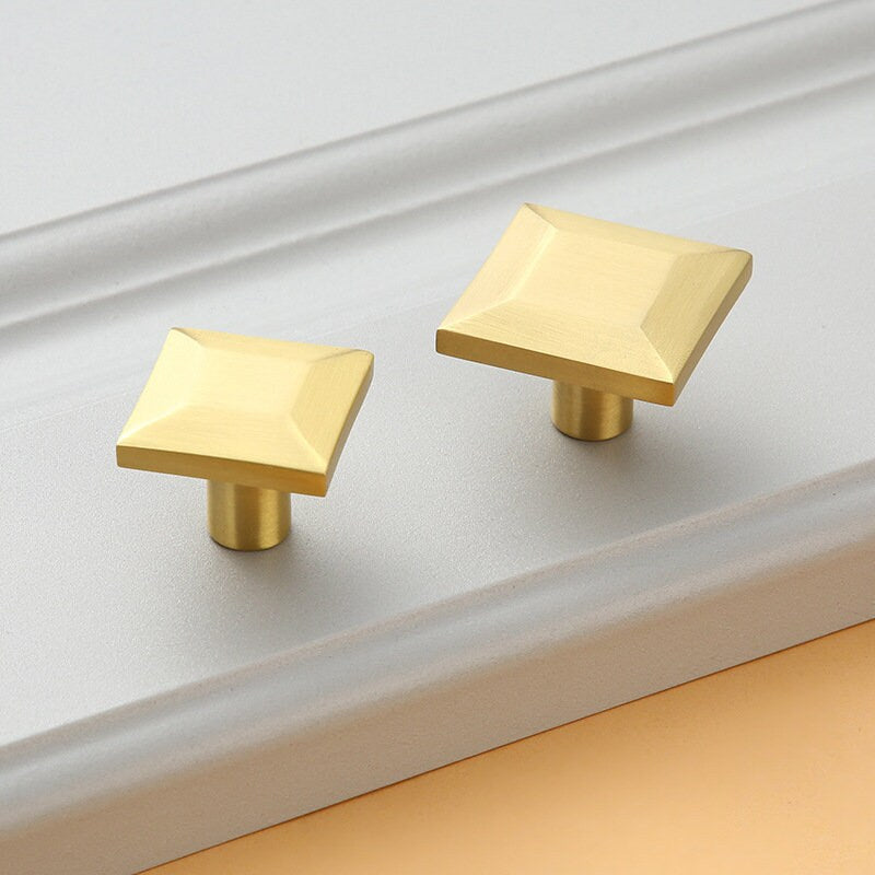 Modern Gold Solid Brass Kitchen Cabinet Handles