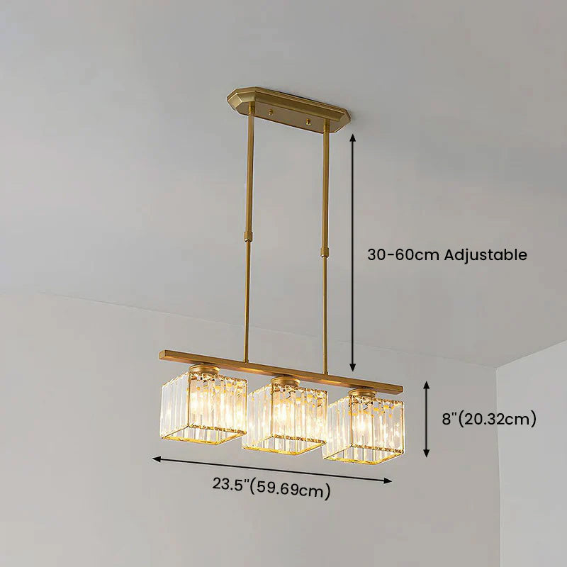 Nordic Multi-Head Designer Long Glass Island Lamps
