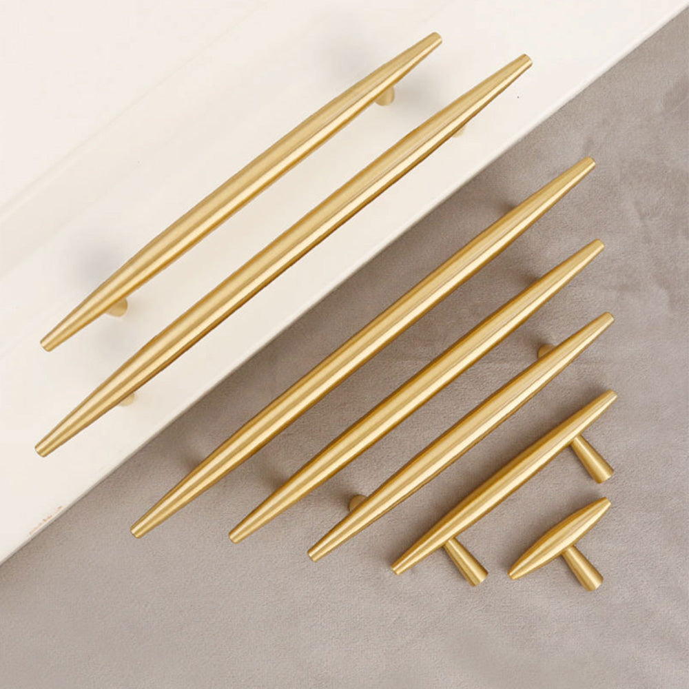 Modern Solid Brass Kitchen Cabinet Handles