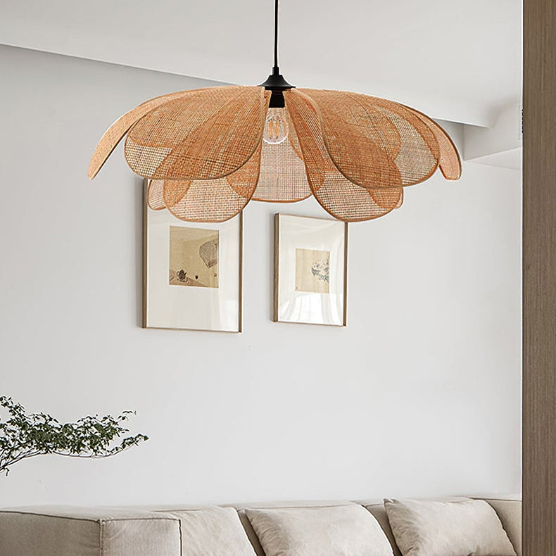 Vintage Rattan Kitchen Island Pendant Lights