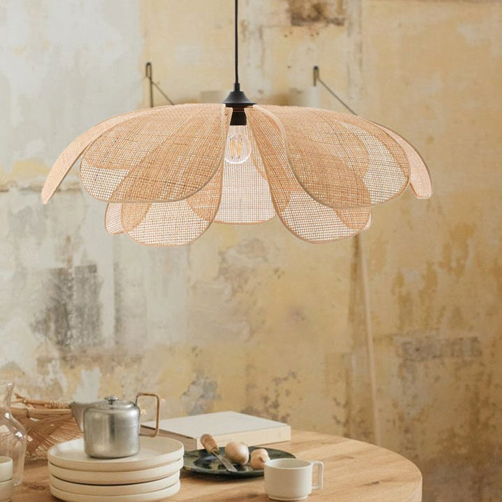 Vintage Rattan Kitchen Island Pendant Lights
