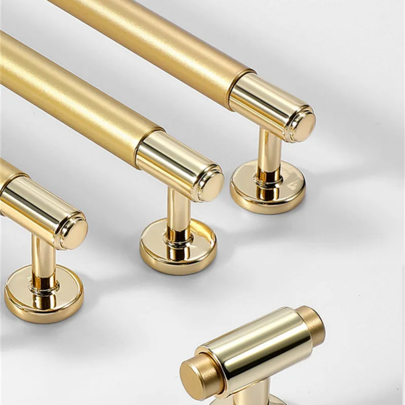 Modern Aluminium Alloy Two Toned Cabinet Handles