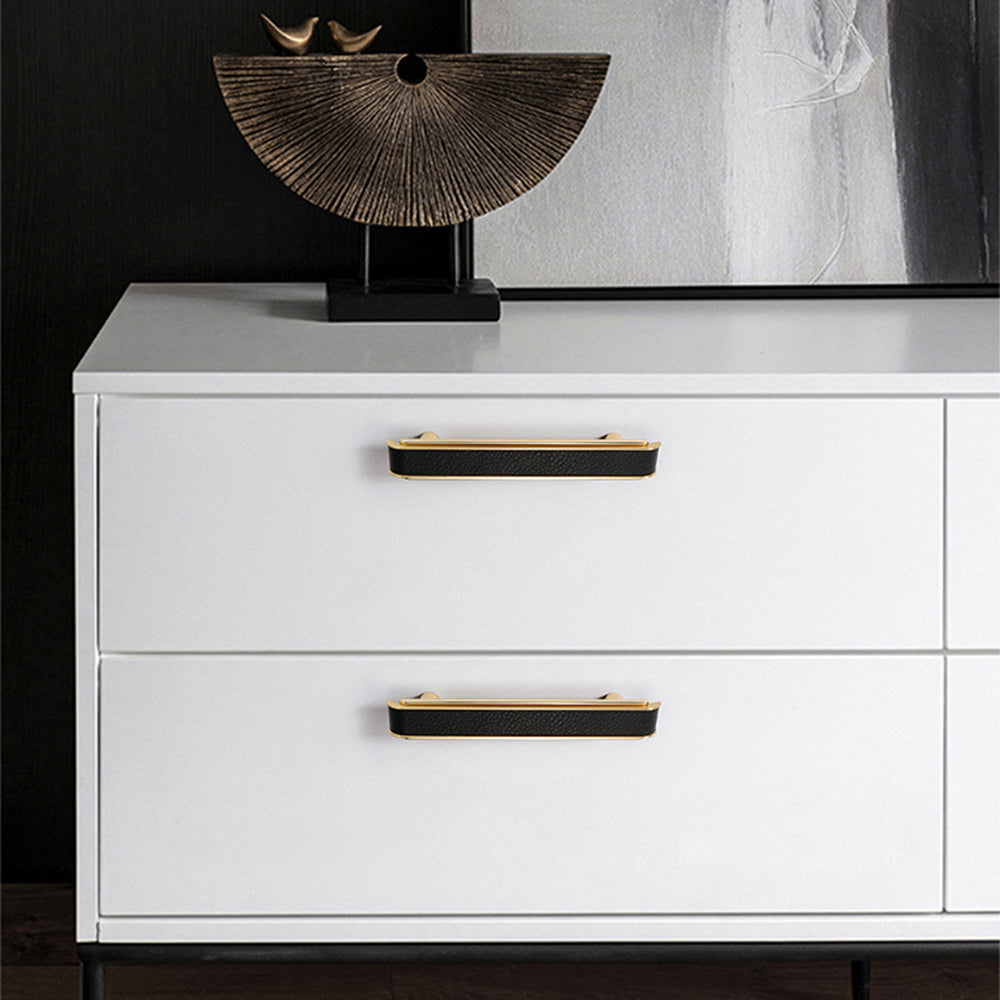 Luxury Leather Pattern Cabinet Pulls