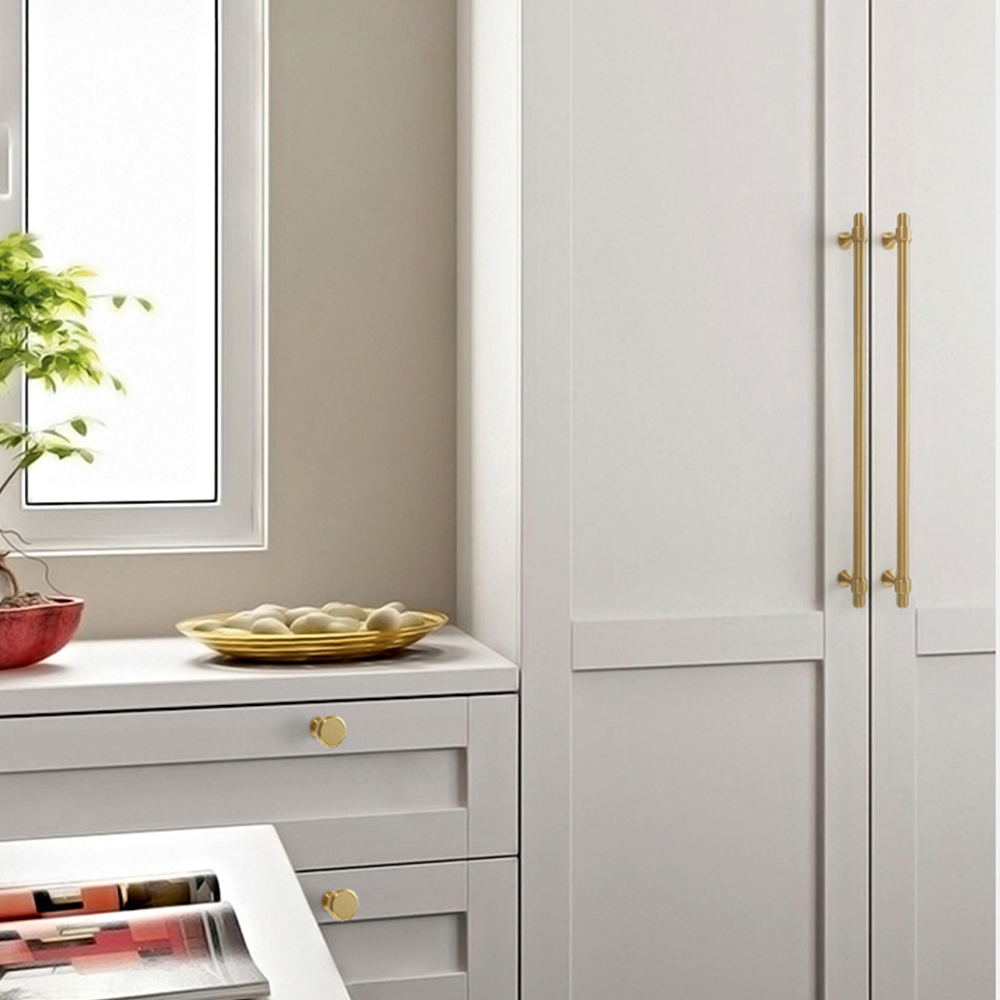 Gold&Black Drawer Kitchen Cupboard Handles