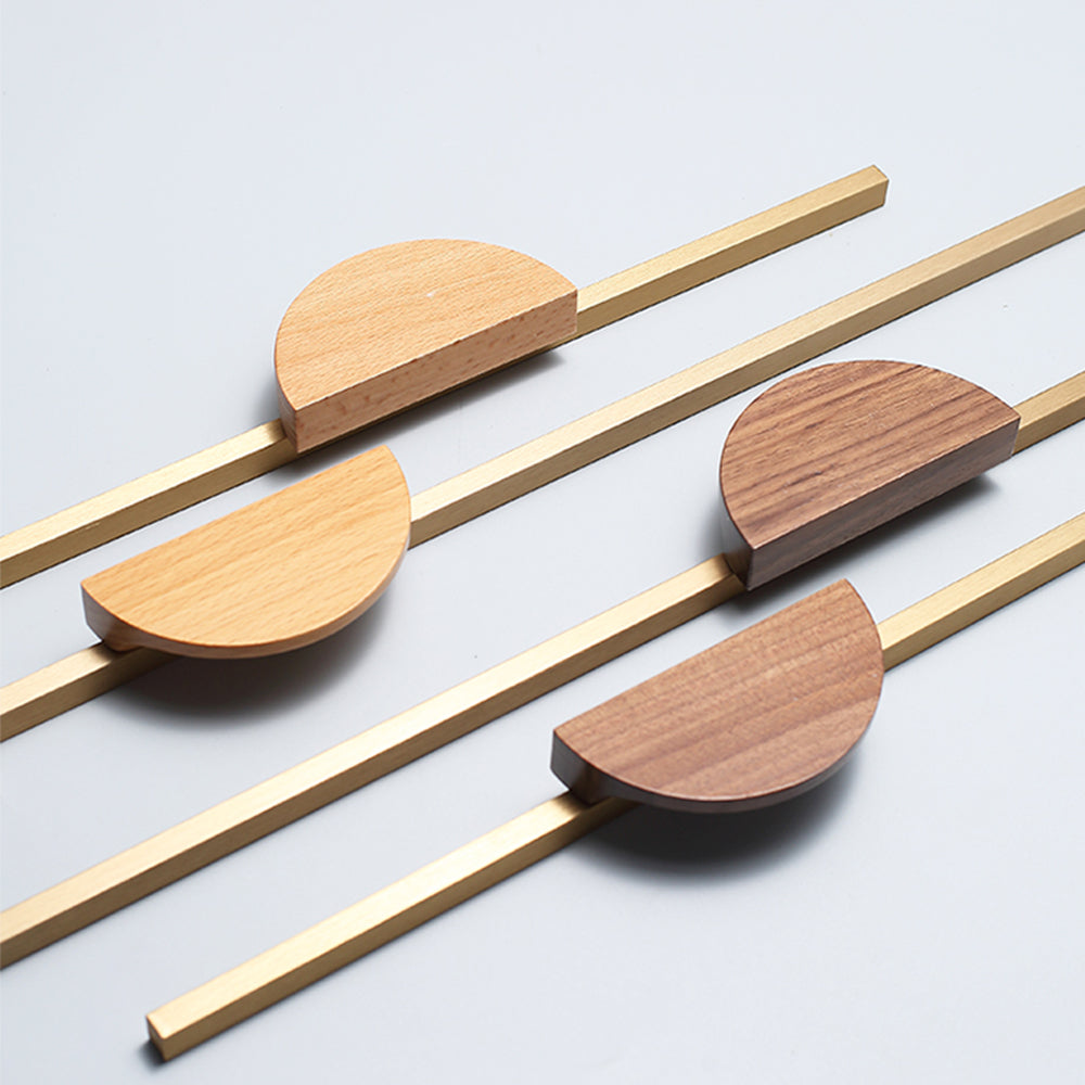 Goldenwarmuk Handles Furniture Drawer Pulls Kitchen Walnut