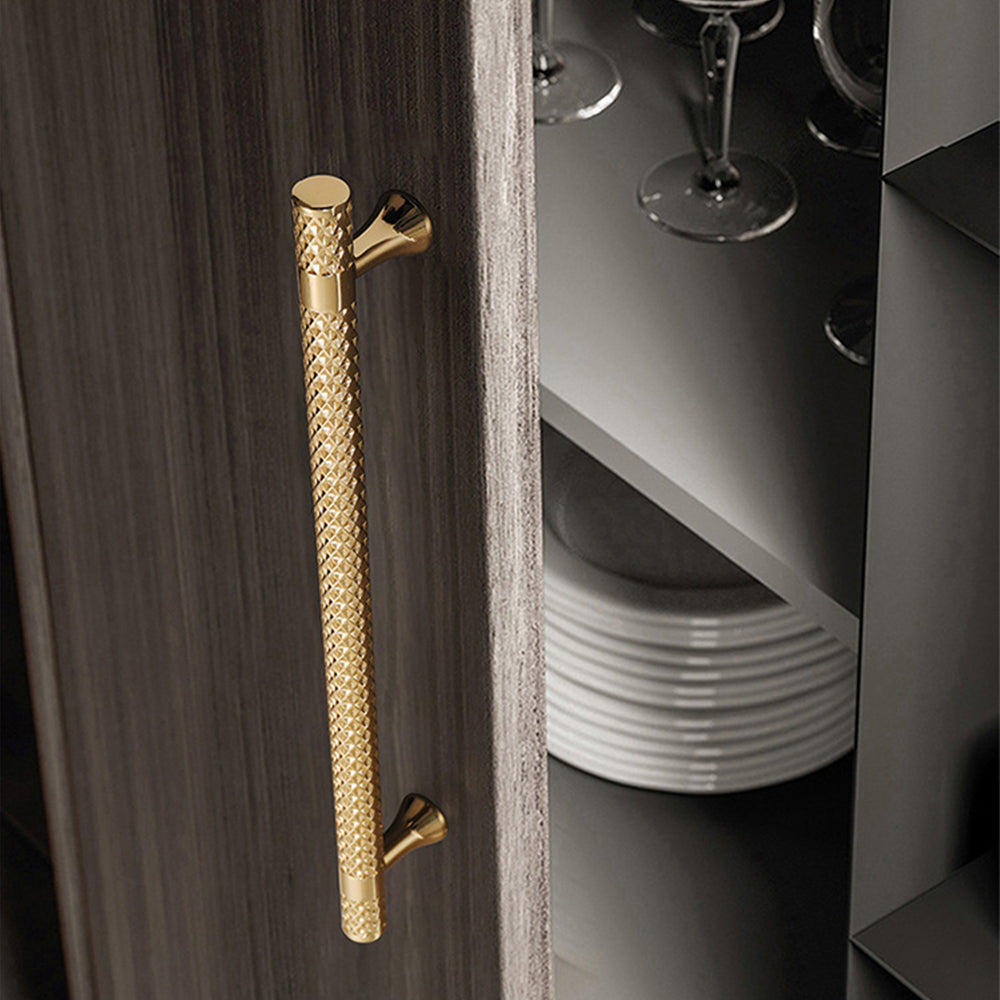 Solid Zinc Alloy Titanium Black Gold Door Handles