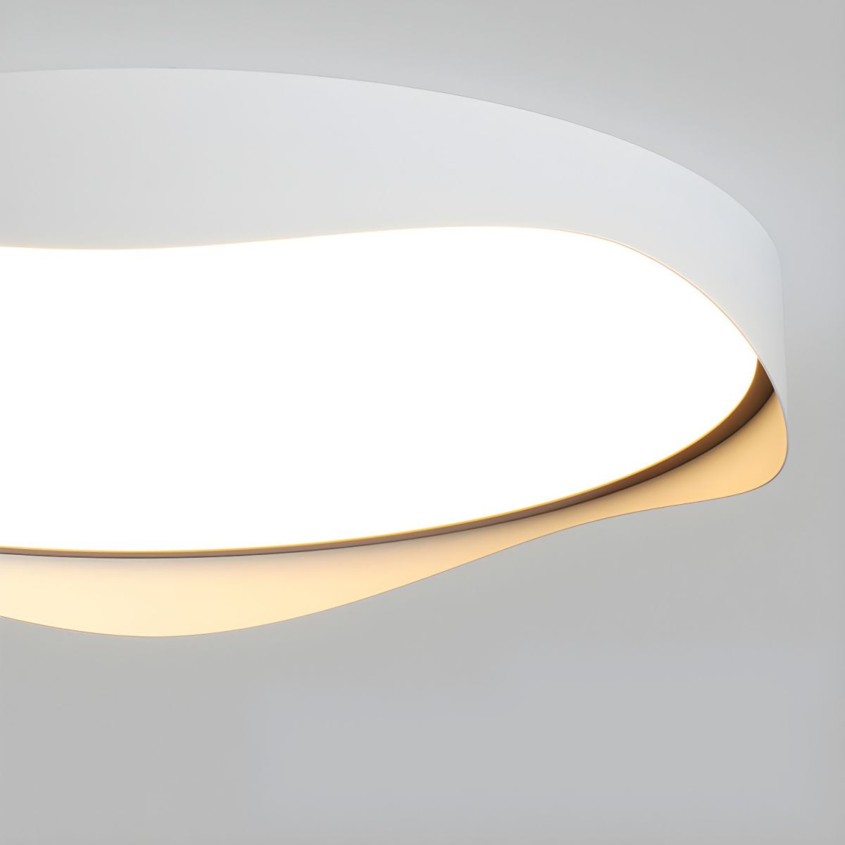 Modern Geometric White Ceiling Light