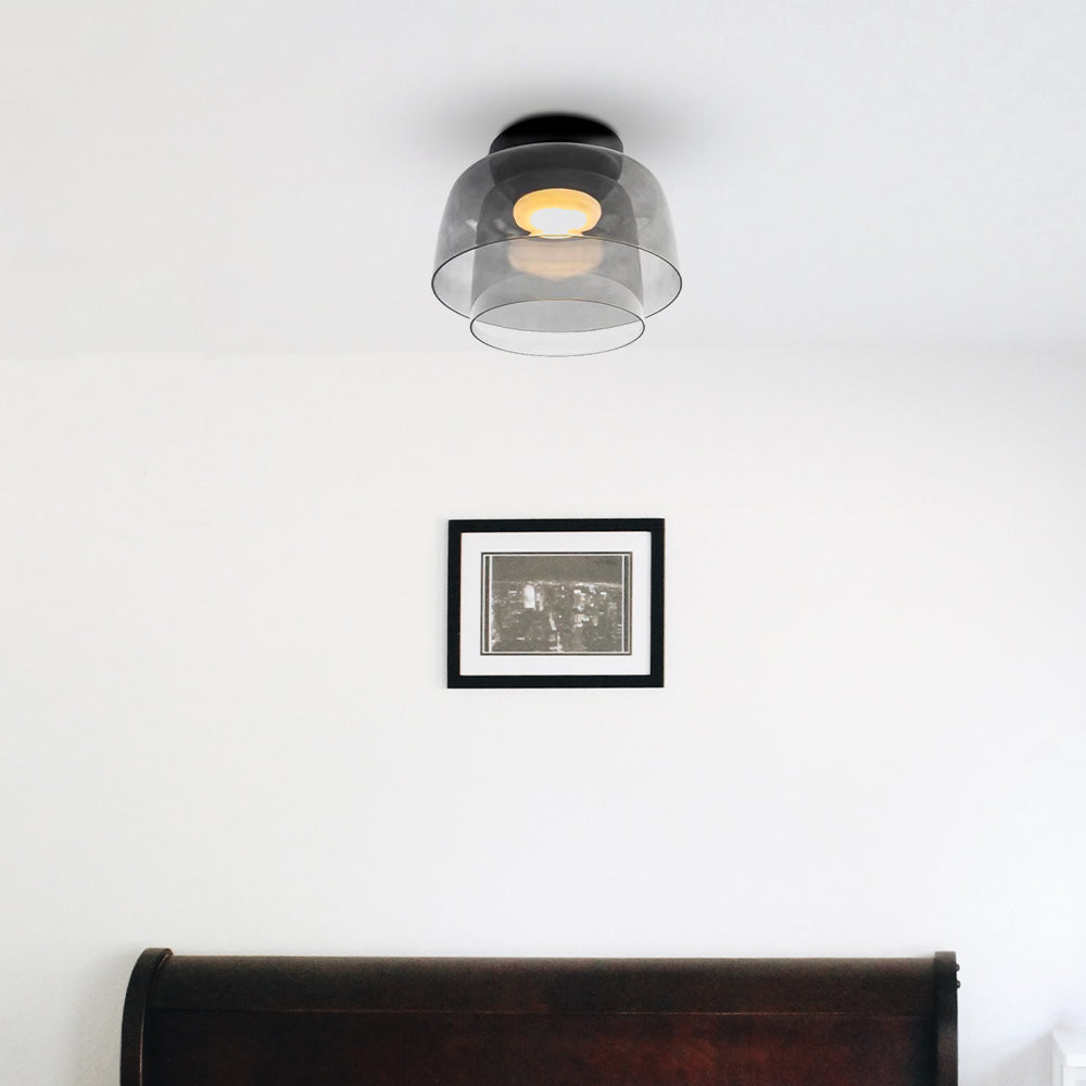 Medieval Simple Multi-Layer Glass Ceiling Light