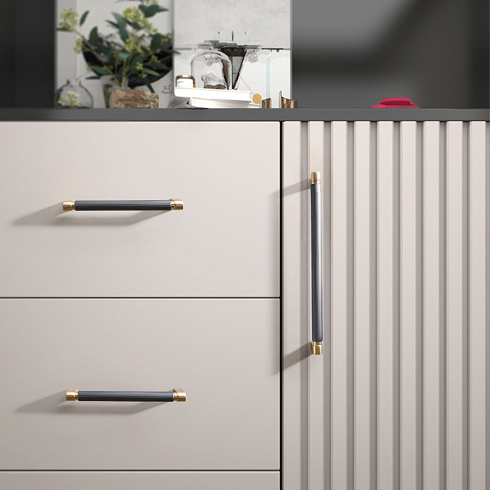 Modern Aluminium Alloy Two Toned Cabinet Handles