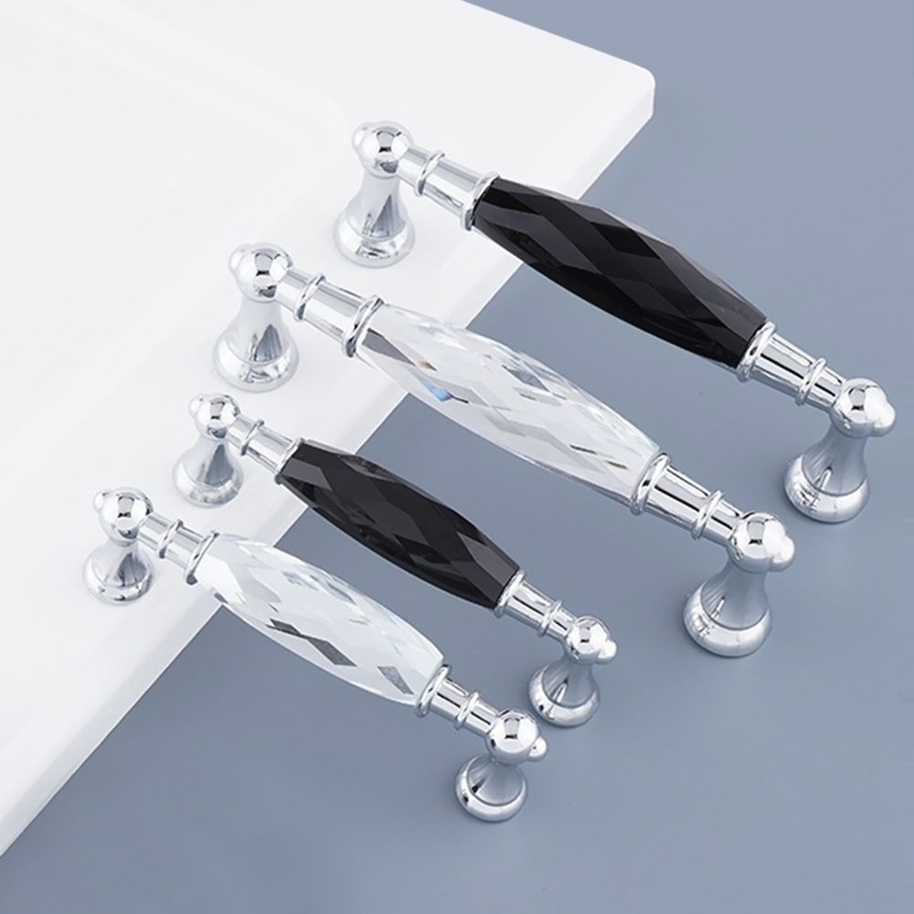 Luxury Crystal Chrome Cupboard Handles