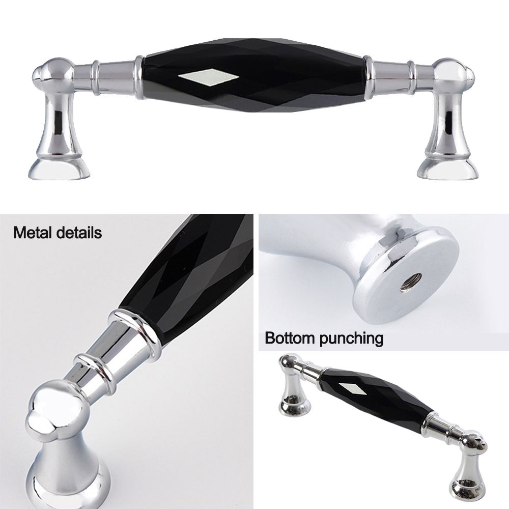 Luxury Crystal Chrome Cupboard Handles
