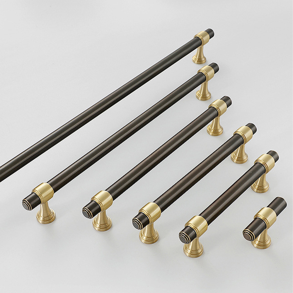 Gold&Black Drawer Kitchen Cupboard Handles