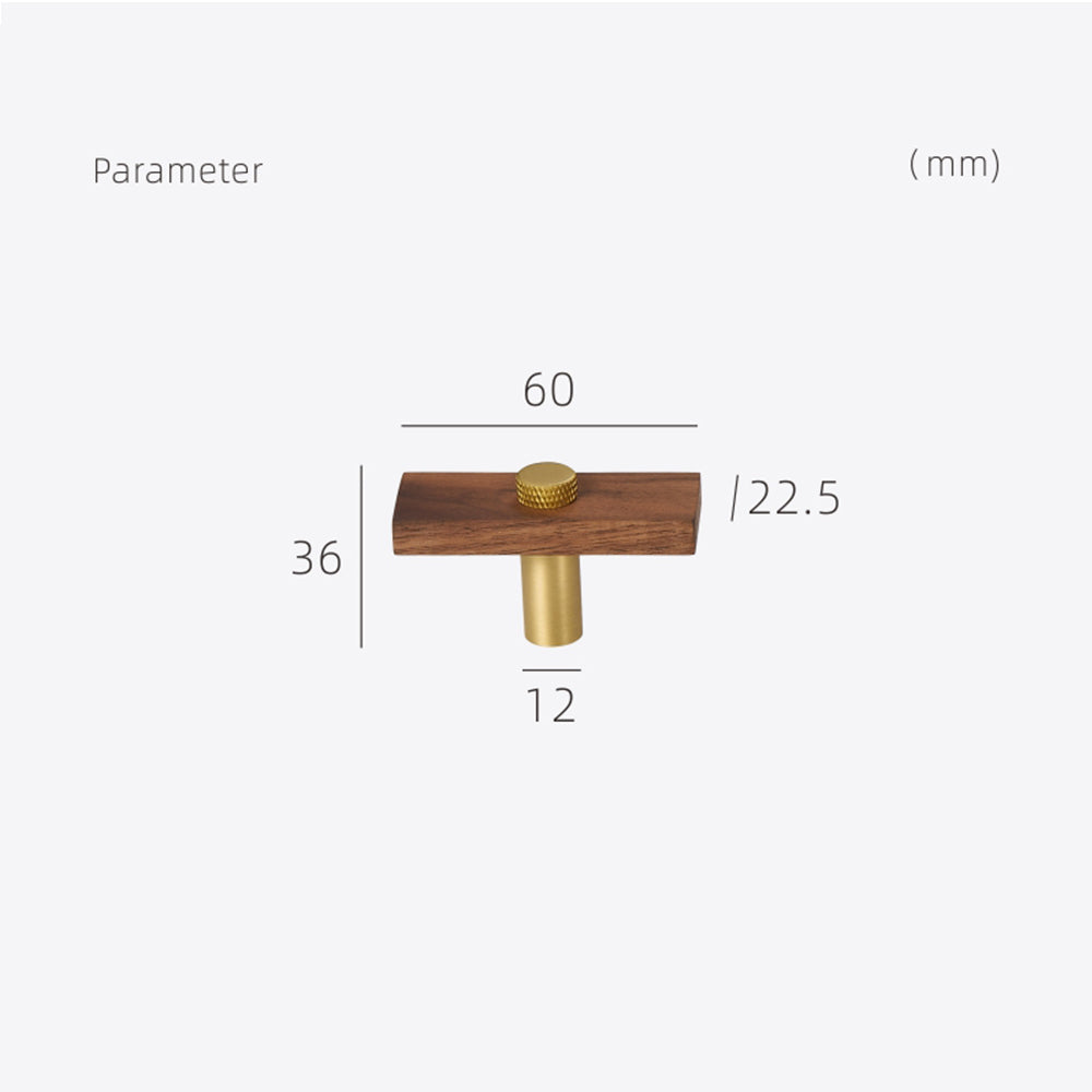 Black Walnut Square Cabinet Bar Handles