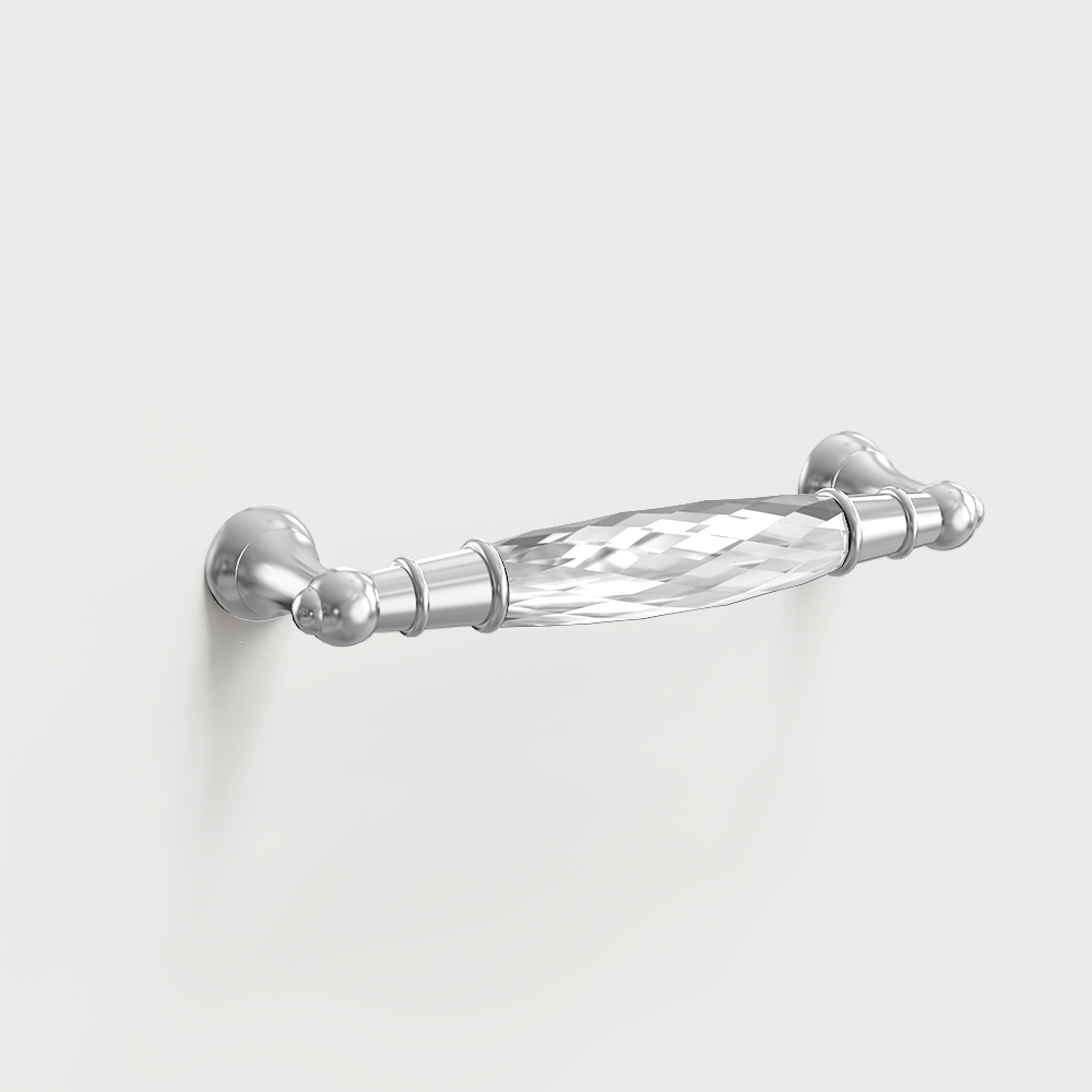 Luxury Crystal Chrome Cupboard Handles