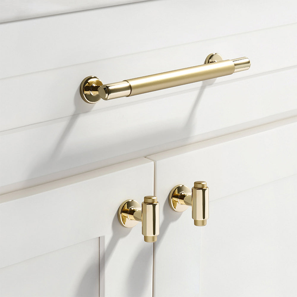 Modern Aluminium Alloy Two Toned Cabinet Handles