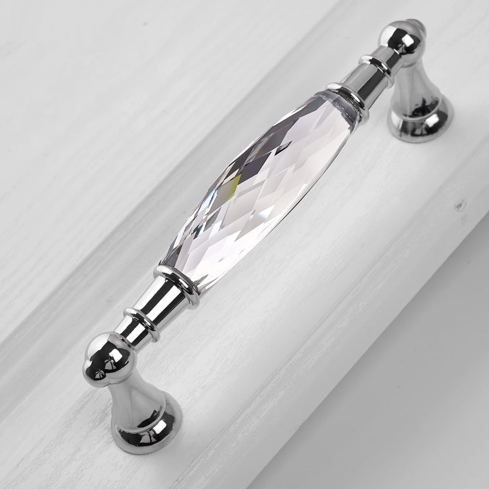 Luxury Crystal Chrome Cupboard Handles