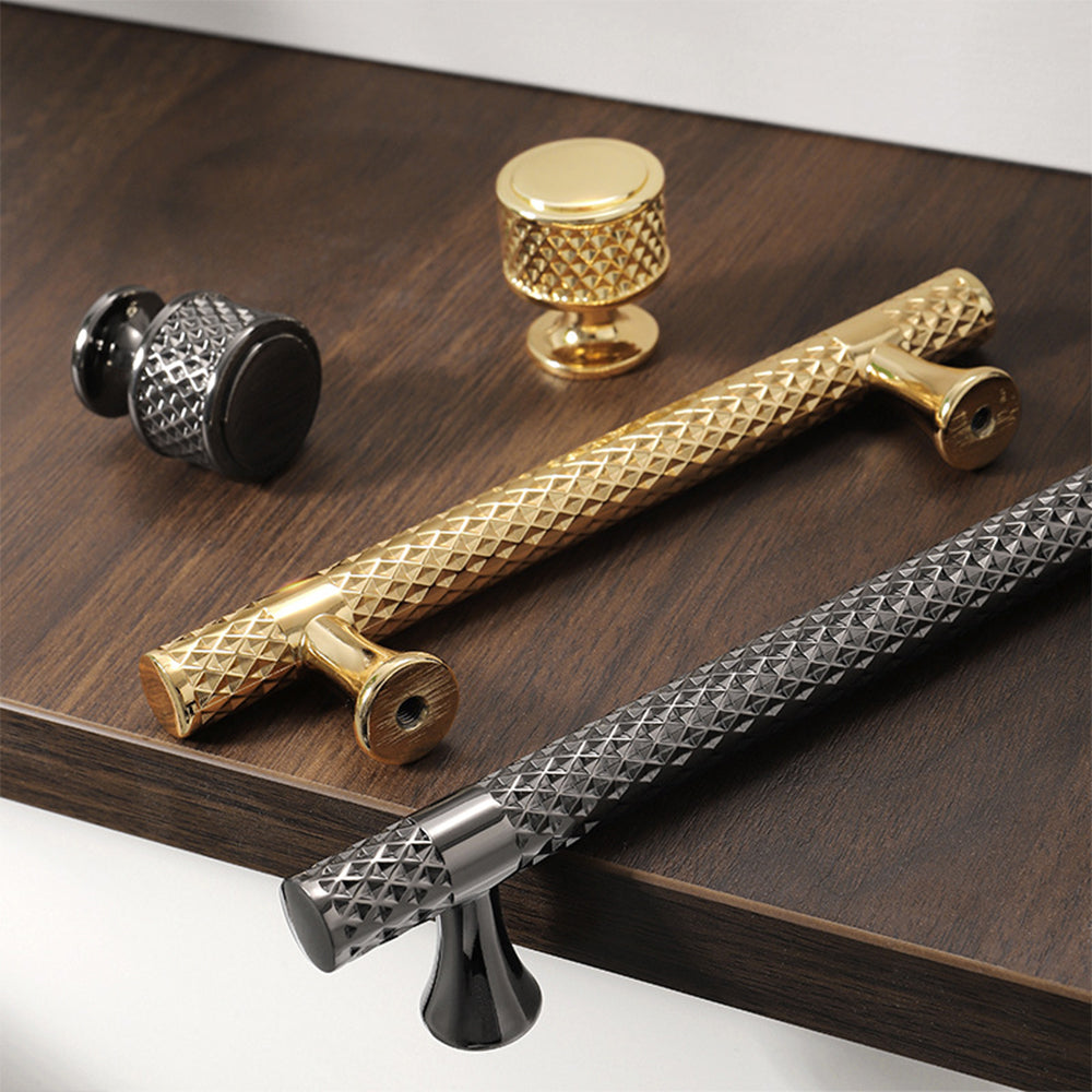 Solid Zinc Alloy Titanium Black Gold Door Handles