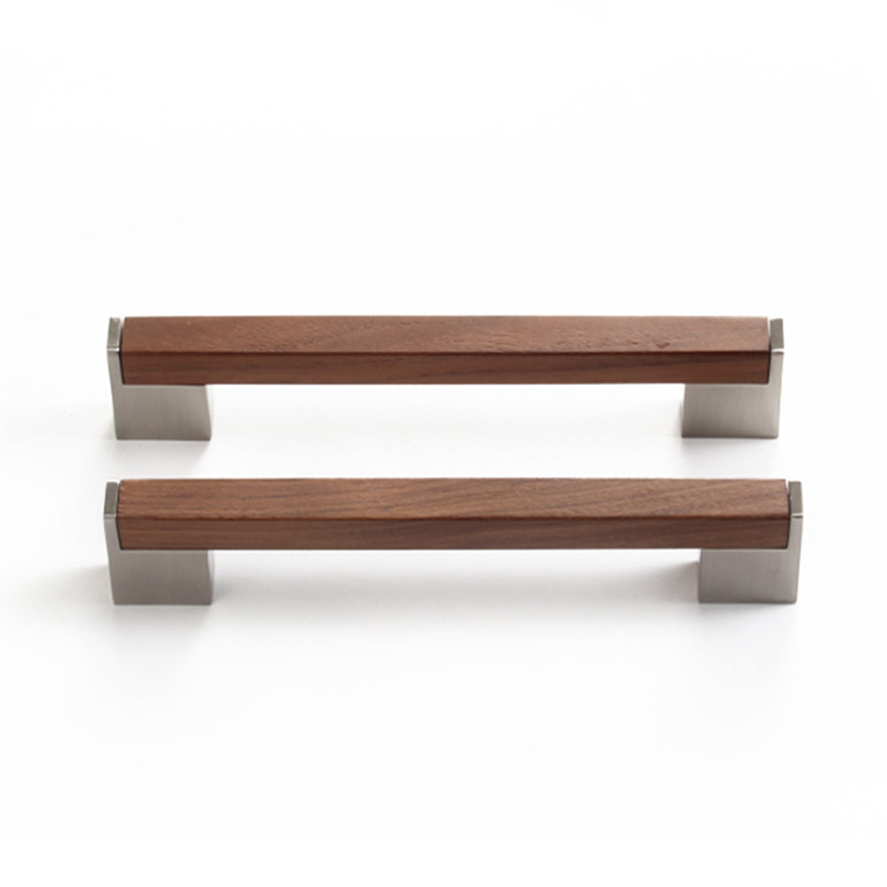 Square Wood Grain Drawer Pull Handles
