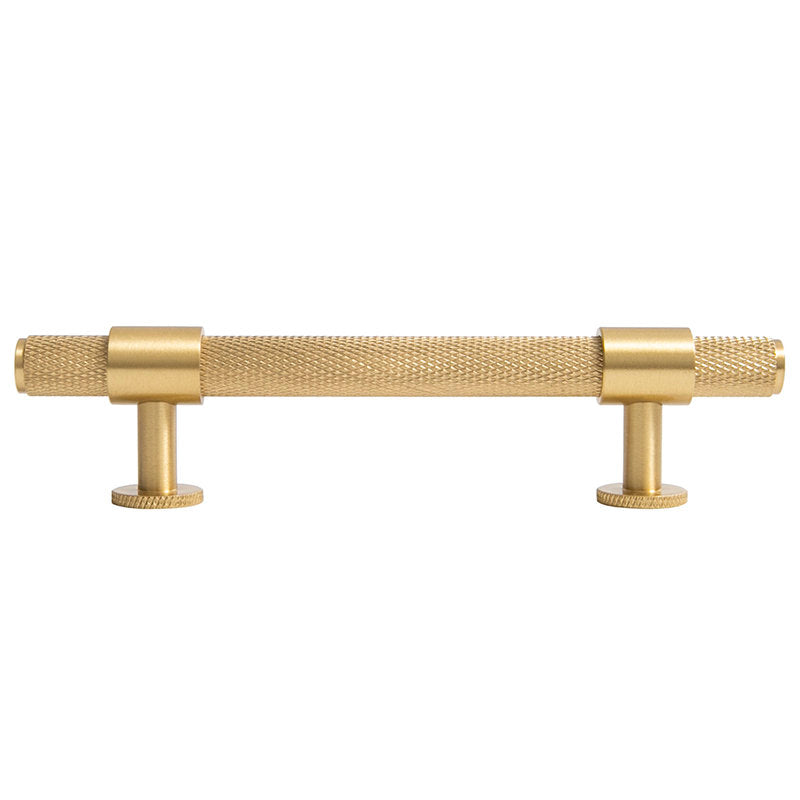 European Style Brushed Brass Knurled Cabinet Handles