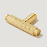 Brass Knurled T-Bar Cabinet Handles